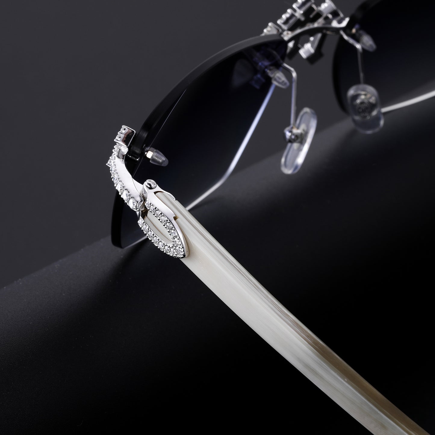 VVS Moissanite Iced Out Triple Cross Sun Glasses