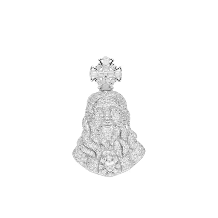VVS Moissanite Iced Out 925 Silver Orthodox Jesus Pendant Only