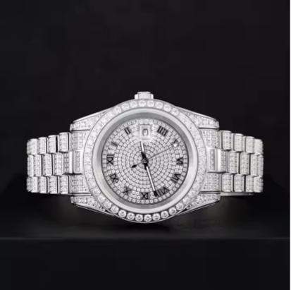 Iced Out VVS Moissanite 925 Silver Automatic Watch