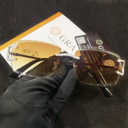 925 Silver Color Lens VVS Moissanite Glasses for Men