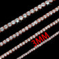 Rose, Gold, Silver - VVS Moissanite Men's 925 Silver Tennis Chain 2mm 3mm 4mm 5mm
