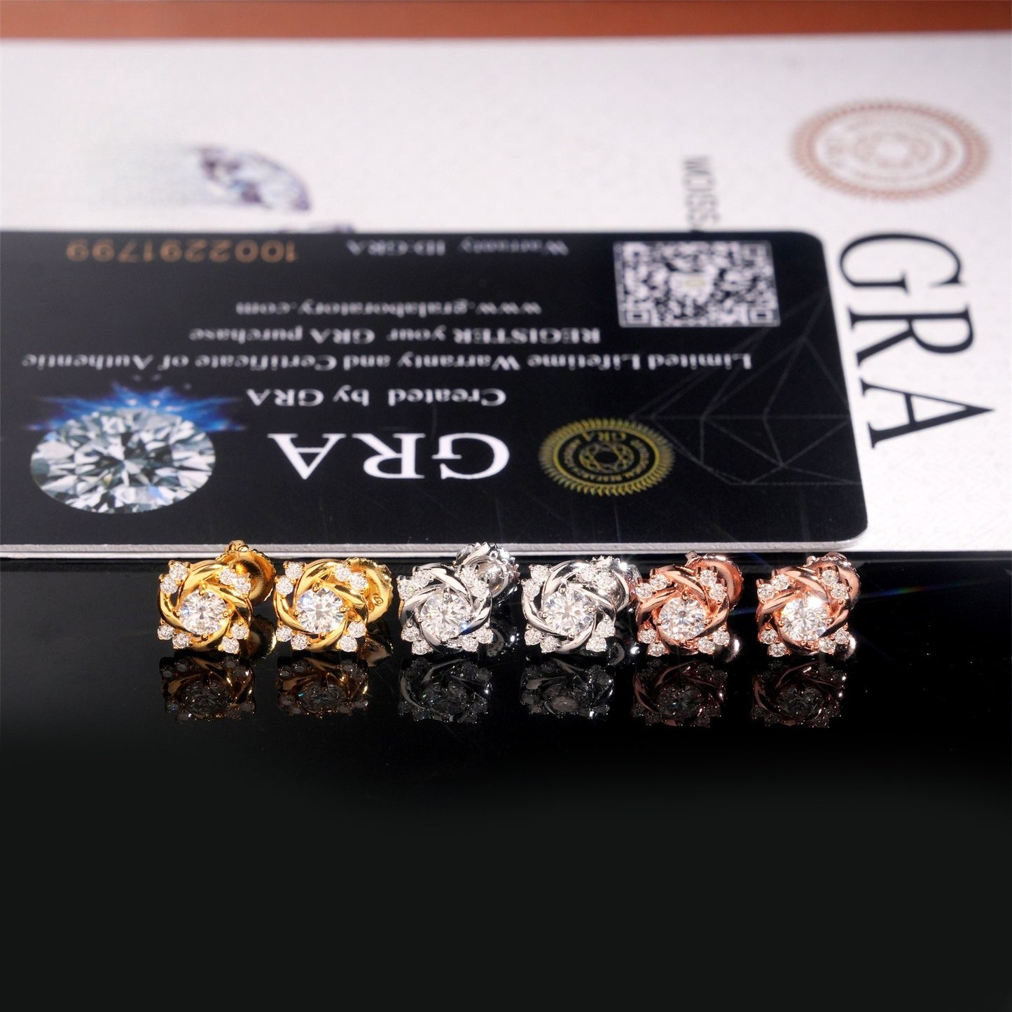 4mm 6.5mm Iced Out Pure 925 Silver VVS Moissanite-Floral Charmed Earrings