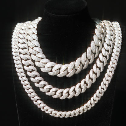 VVS Moissanite Iced Out Cuban Link 925 Silver Chain for Pendant