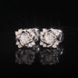 4mm 6.5mm Iced Out Pure 925 Silver VVS Moissanite-Floral Charmed Earrings