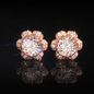 4mm 6.5mm Iced Out Pure 925 Silver VVS Moissanite-Floral Charmed Earrings