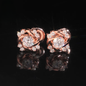 4mm 6.5mm Iced Out Pure 925 Silver VVS Moissanite-Floral Charmed Earrings
