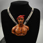 925 Silver Iced Out VVS Moissanite Tupac Pendant