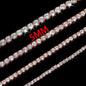 Rose, Gold, Silver - VVS Moissanite Men's 925 Silver Tennis Chain 2mm 3mm 4mm 5mm
