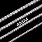 Rose, Gold, Silver - VVS Moissanite Men's 925 Silver Tennis Chain 2mm 3mm 4mm 5mm