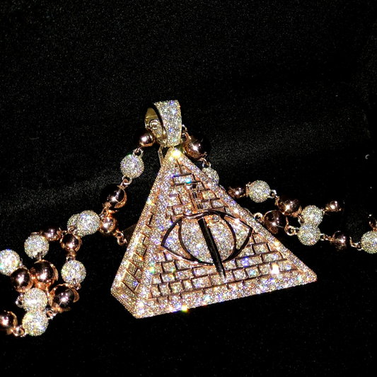 VVS Moissanite Pendant 925 Sterling Customized Iced Out Illuminati Pendant