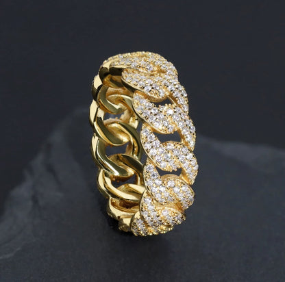 Iced Out VVS Moissanite 925 7mm Ring for Men