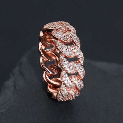 Iced Out VVS Moissanite 925 7mm Ring for Men