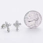 VVS Moissanite Cross 925 Silver Earrings Trend for Men