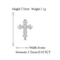 VVS Moissanite Iced Out Cross Stud 925 Silver Earrings