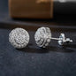 Iced Out VVS Moissanite Luxury Men's 925 Silver 6.5mm Stud Earrings