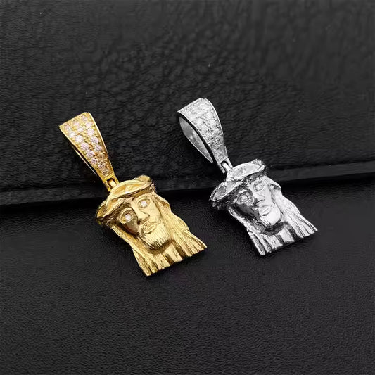 VVS Moissanite 925 Silver Mini Jesus Pendant Only