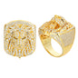 VVS Moissanite Iced Out 925 Silver Lion Head Ring