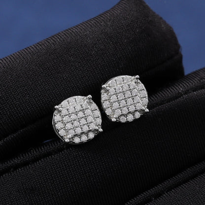 VVS Moissanite Stud 925 Silver Iced Out 10mm Earrings