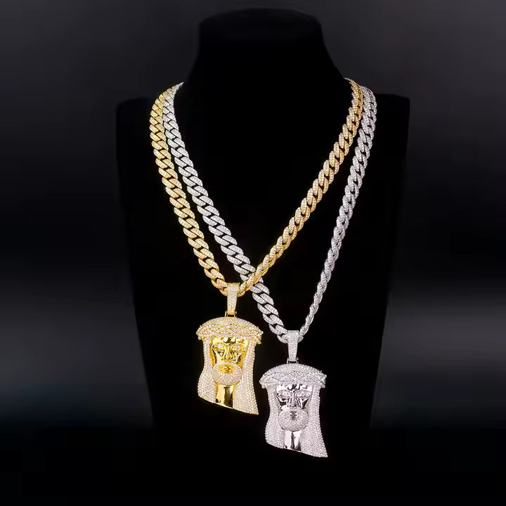 VVS Moissanite 925 Silver Jesus Pendant Only