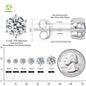 VVS Moissanite Fully Customizable Men's Stud 925 Silver Earrings 4MM-7.5MM