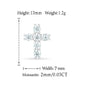 VVS Moissanite Iced Out Cross Stud 925 Silver Earrings