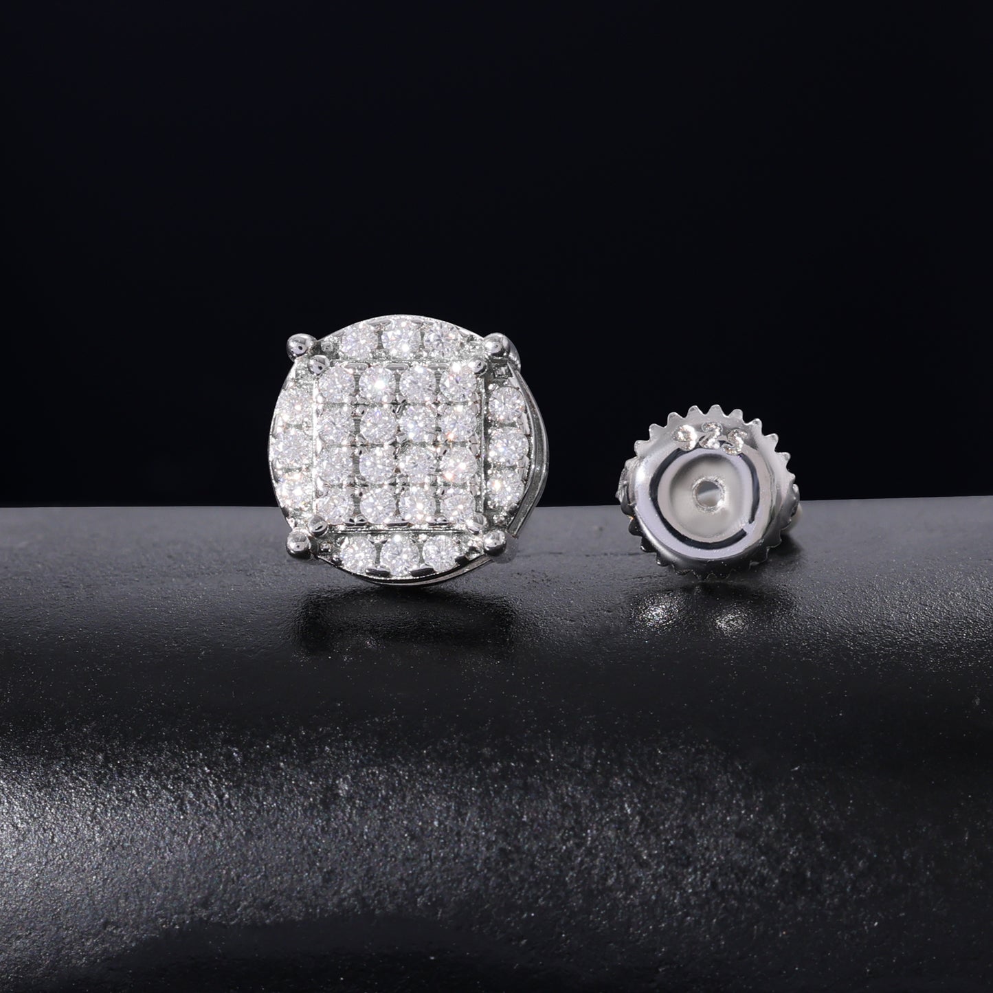 VVS Moissanite Stud 925 Silver Iced Out 10mm Earrings