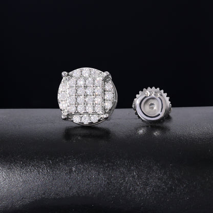 VVS Moissanite Stud 925 Silver Iced Out 10mm Earrings