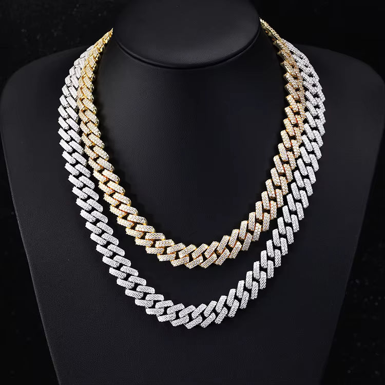 VVS Moissanite Cuban 925 Silver Chains For Men
