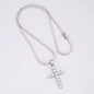 VVS Moissanite 925 Silver Crosses Chain Necklace Pendant for Men