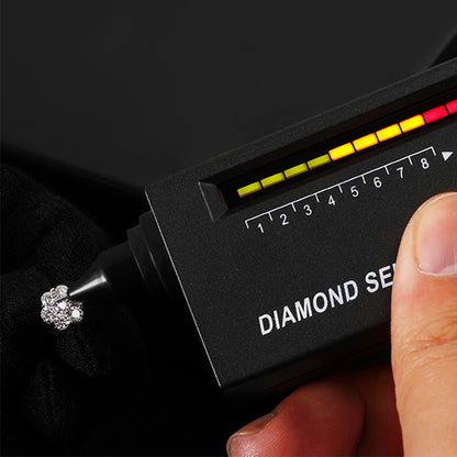 VVS Moissanite Stud Flower Cluster 925 Silver Earrings 6mm 7.5mm 9mm 10.5mm