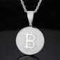 VVS Moissanite 925 Silver Bitcoin Pendant + 20 Inch Necklace for Men