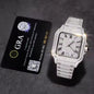 Bust Down Automatic Iced Out VVS Moissanite 925 Silver Square Watch
