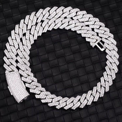 VVS Moissanite Cuban 925 Silver Chains For Men