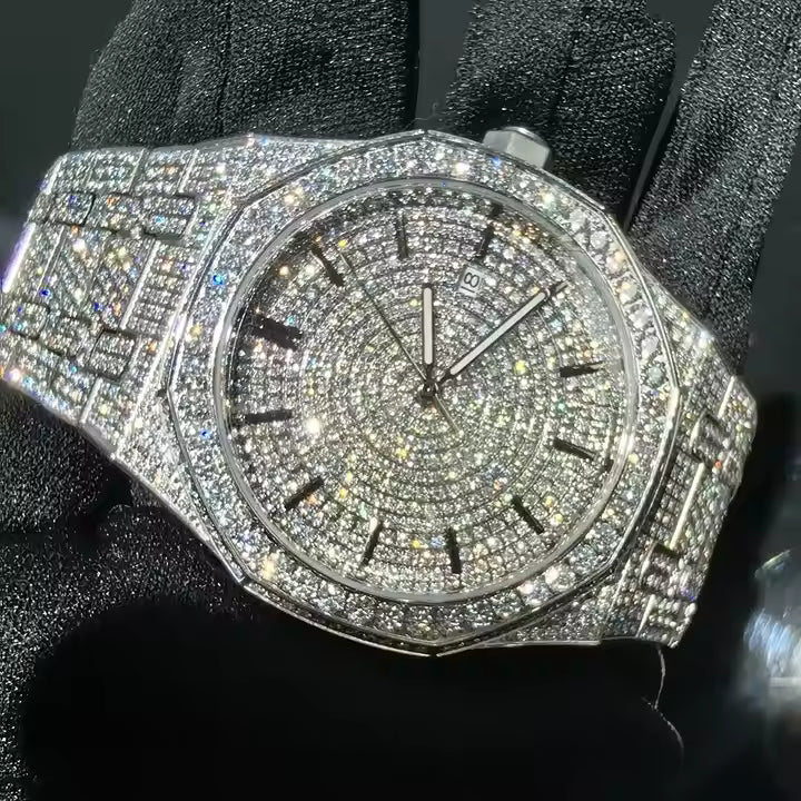 Top Quality Bust Down VVS Moissanite Mechanical Watch