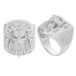 VVS Moissanite Iced Out 925 Silver Lion Head Ring