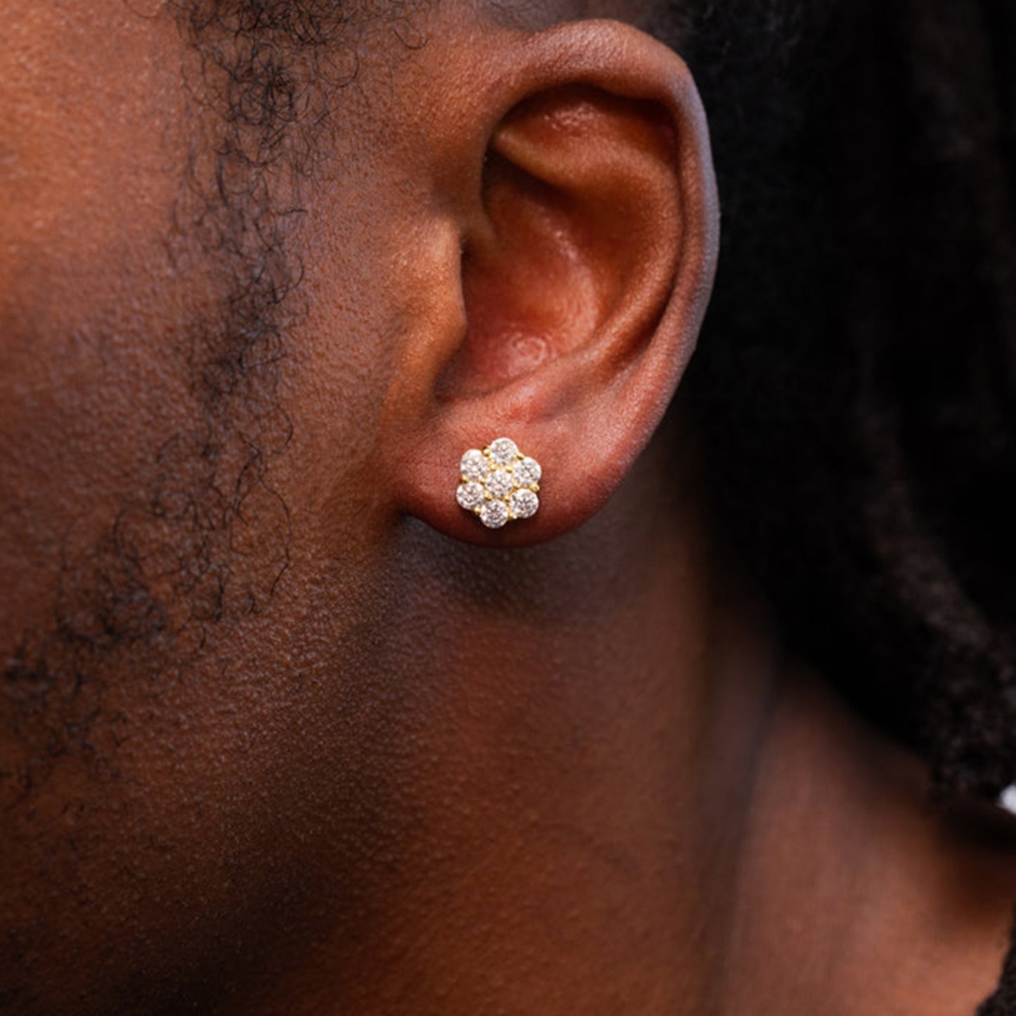 VVS Moissanite Stud Flower Cluster 925 Silver Earrings 6mm 7.5mm 9mm 10.5mm