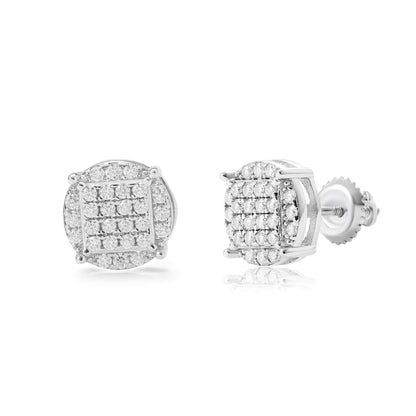 VVS Moissanite Stud 925 Silver Iced Out 10mm Earrings