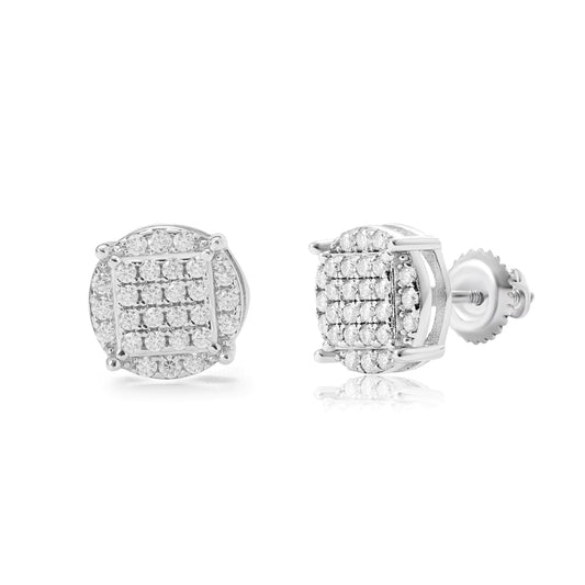 VVS Moissanite Stud 925 Silver Iced Out 10mm Earrings