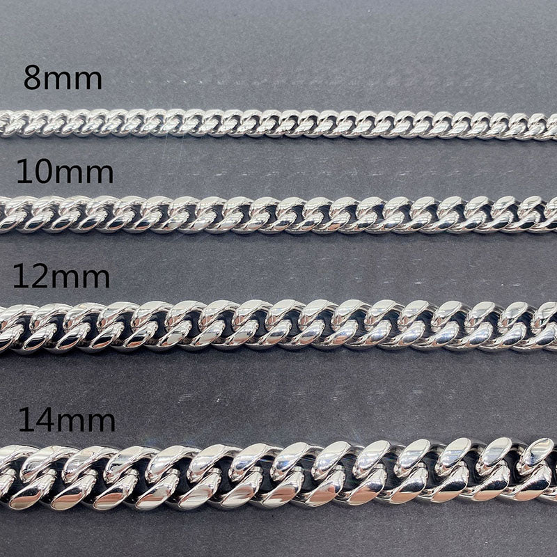 Gold Plated VVS Moissanite 925 Silver Cuban Link Chain