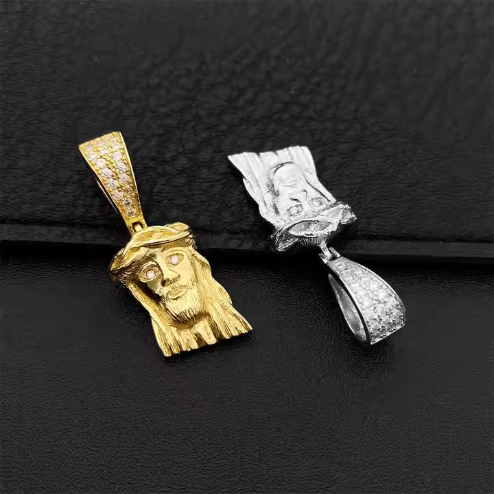 VVS Moissanite 925 Silver Mini Jesus Pendant Only