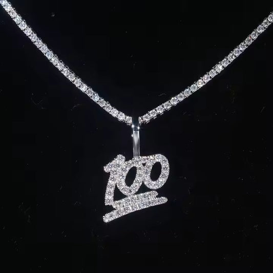 Iced Out Custom VVS Moissanite 925 Silver 100 Pendant Only