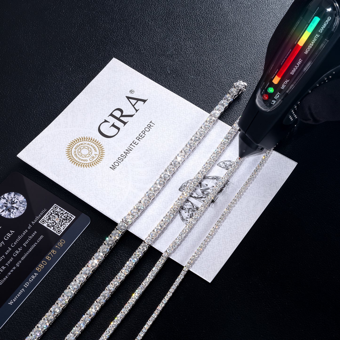 925 Sterling Silver VVS Moissanite 2mm 3mm 4mm Tennis Bracelet