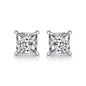 5mm Princess Cut VVS Moissanite Square Stud Earrings 925 Silver