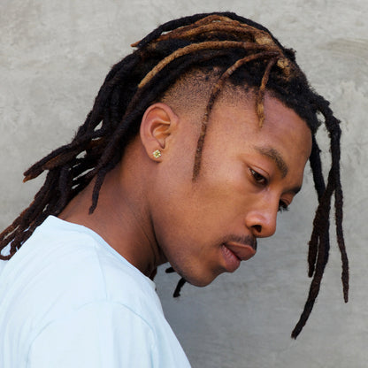 Multicolor VVS Moissanite 6.5mm Blue, Rose, Yellow Stud 925 Silver Earrings