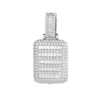 3.5cm x 2cm VVS Moissanite 925 Silver Pendant + Resizable Necklace