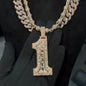 VVS Moissanite Iced Out 925 Silver "Chosen 1" Pendant Only