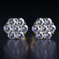 VVS Moissanite Stud Flower Cluster 925 Silver Earrings 6mm 7.5mm 9mm 10.5mm