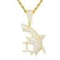 VVS Moissanite 925 Silver Shark Charm Pendant Only