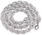 VVS Moissanite Cuban Link Iced Out Tennis 925 Silver Rope Chain