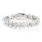 Mens 10mm 925 Silver VVS Moissanite Iced Out Cross Link Bracelet